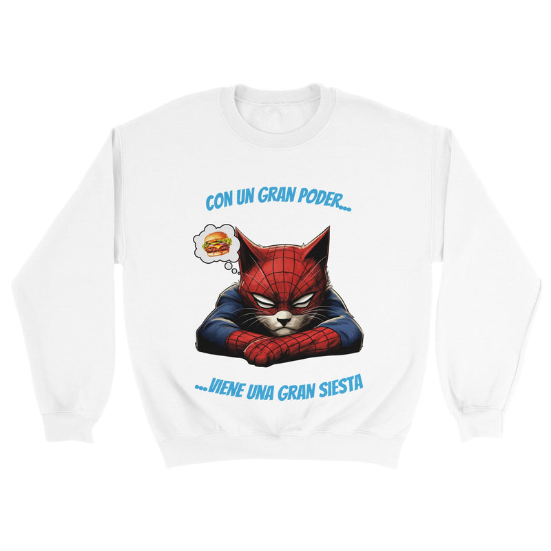 Sudadera unisex estampado de gato "Spider-Siesta" Michilandia | La tienda online de los amantes de gatos