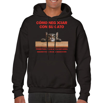 Sudadera con Capucha Unisex Estampado de Gato 