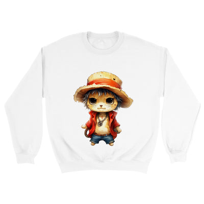 Sudadera unisex estampado de gato "Miau D. Luffy" Michilandia | La tienda online de los amantes de gatos