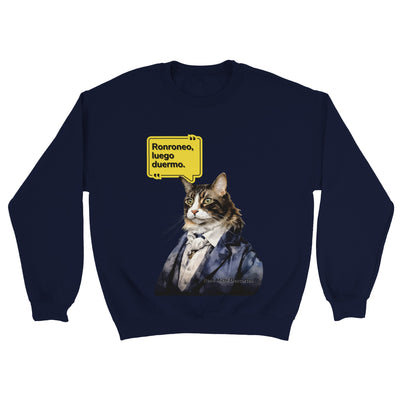 Sudadera unisex estampado de gato "René Michi Descartes" Michilandia | La tienda online de los amantes de gatos