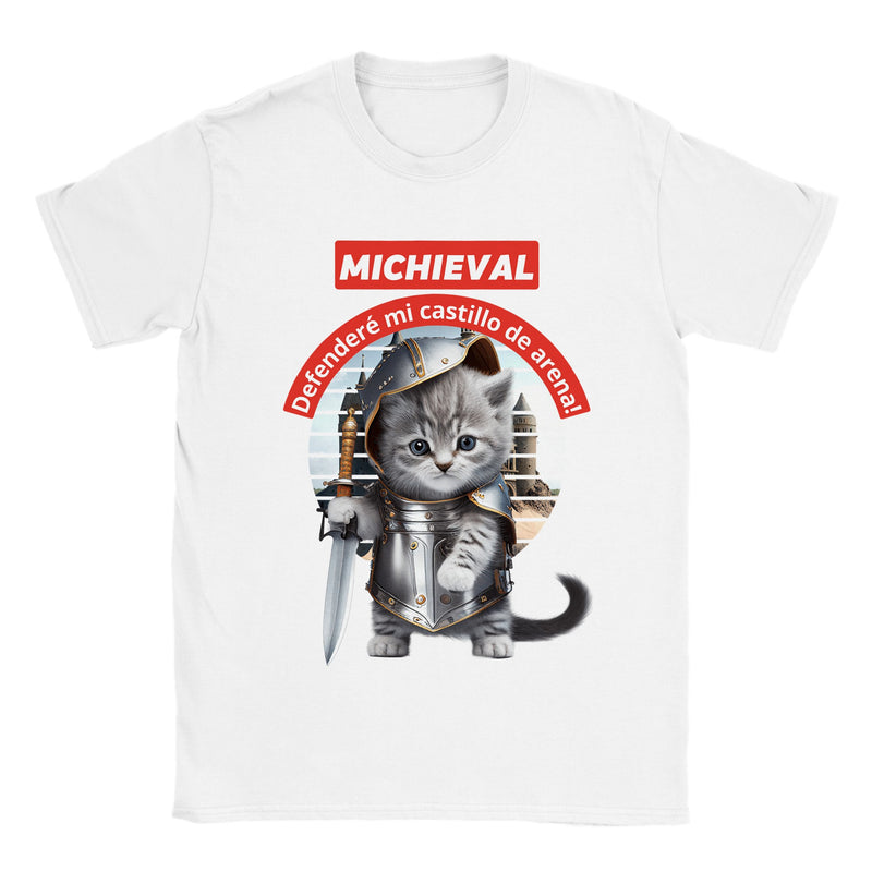 Camiseta unisex estampado de gato "Michieval" Gelato