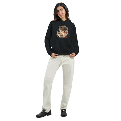 Sudadera con Capucha Unisex Estampado de Gato "Le Chat Parisien" Michilandia | La tienda online de los fans de gatos