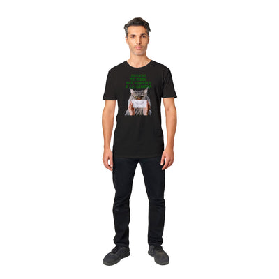 Camiseta unisex estampado de gato "Sonrisa Obligada" Gelato