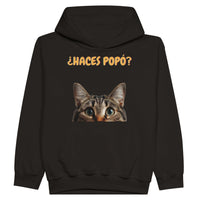 Sudadera con capucha júnior estampado de gato "Consulta Curiosa" Michilandia | La tienda online de los fans de gatos