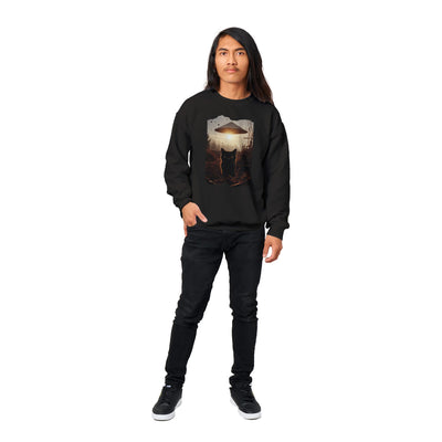 Sudadera Unisex Estampado de Gato "Encuentro Extraterrestre" Michilandia | La tienda online de los fans de gatos