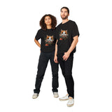 Camiseta Unisex Estampado de Gato "Sushi y Ronroneos" Michilandia | La tienda online de los fans de gatos