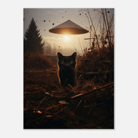 Lienzo de gato "Encuentro Extraterrestre" Michilandia | La tienda online de los fans de gatos
