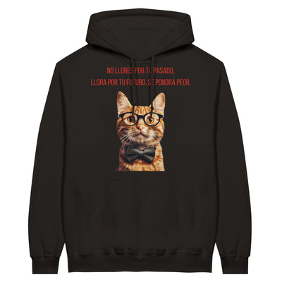 Sudadera con Capucha Unisex Estampado de Gato 