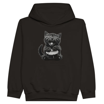 Sudadera con capucha júnior estampado de gato "TamTam Felino" Michilandia | La tienda online de los fans de gatos