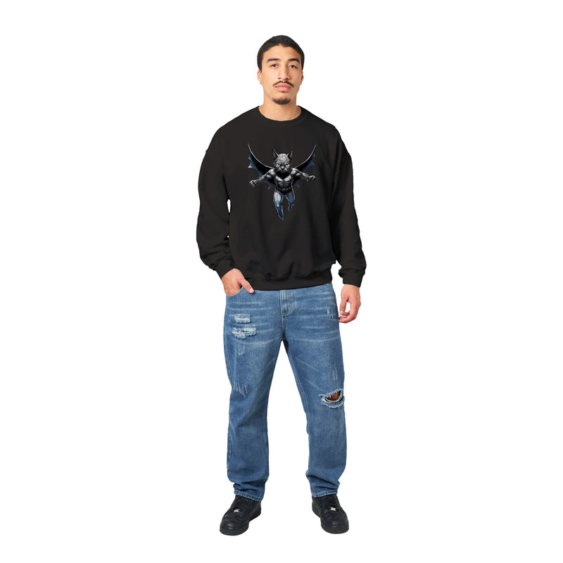 Sudadera unisex estampado de gato "Dark Hero" Gelato