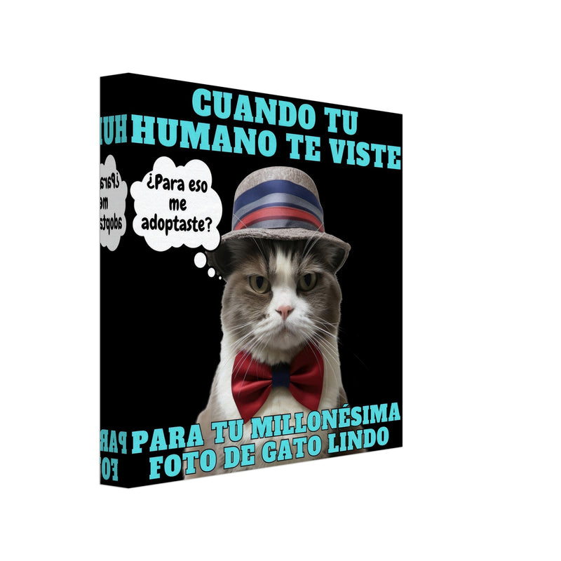 Lienzo de Gato "Modelo Reluctante" Michilandia | La tienda online de los amantes de gatos