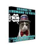 Lienzo de Gato "Modelo Reluctante" Michilandia | La tienda online de los amantes de gatos