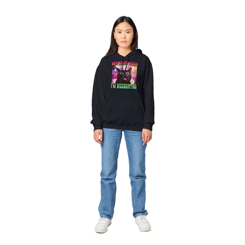 Sudadera con Capucha Unisex Estampado de Gato "Momento de Distancia" Michilandia