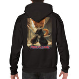 Sudadera con capucha Prémium Unisex Impresión Trasera de Gato "Gatito Shinigami" Michilandia | La tienda online de los fans de gatos