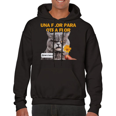 Sudadera con Capucha Unisex Estampado de Gato 