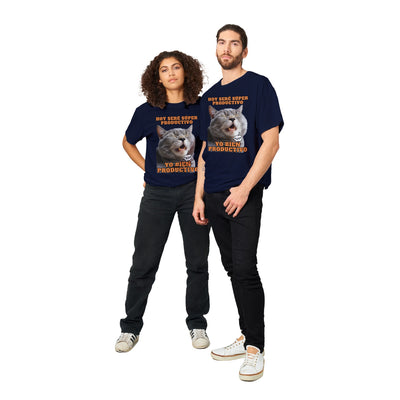 Camiseta Unisex Estampado de Gato "Siesta Productiva" Michilandia | La tienda online de los fans de gatos