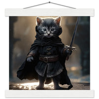 Póster semibrillante de gato con colgador "Michi Nazgûl" Gelato