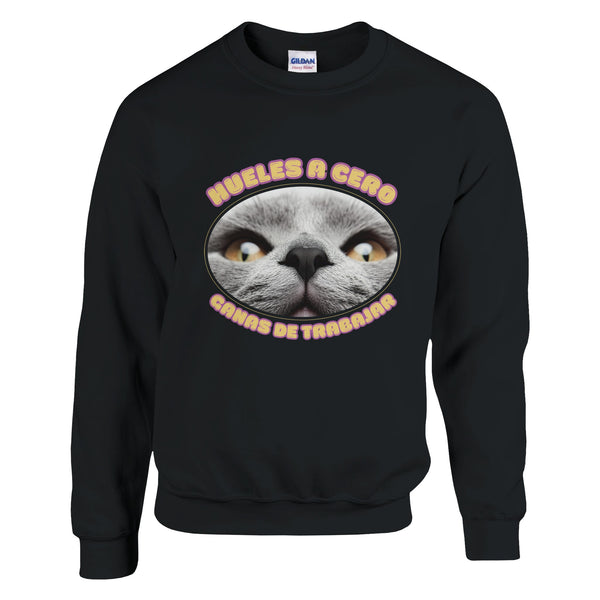 Sudadera Unisex Estampado de Gato "Sin Ganas"