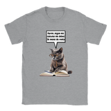 Camiseta unisex estampado de gato "Karen paga la renta" Sports Grey