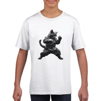 Camiseta Junior Unisex Estampado de Gato 