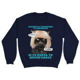 Sudadera unisex estampado de gato "El Desastre Peluquero" Michilandia | La tienda online de los amantes de gatos