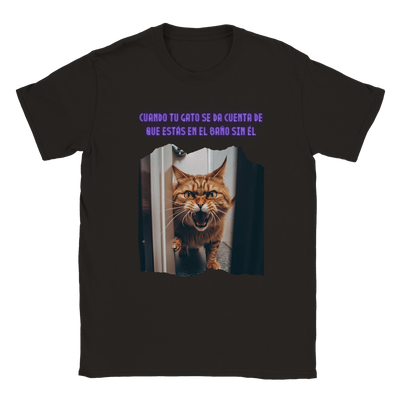 Camiseta unisex estampado de gato 