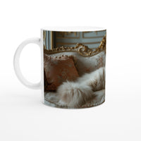 Taza Blanca con Impresión de Gato 