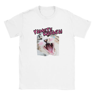 Camiseta júnior unisex estampado de gato 