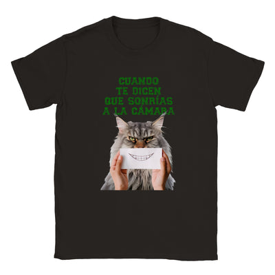 Camiseta unisex estampado de gato 