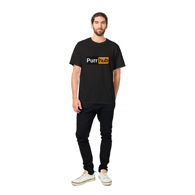 Camiseta Unisex Estampado de Gato "Purr Hub" Michilandia | La tienda online de los fans de gatos