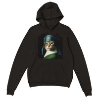 Sudadera con Capucha Unisex Estampado de Gato 