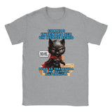 Camiseta unisex estampado de gato "Capa y Travesuras" Michilandia | La tienda online de los fans de gatos