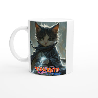 Taza Blanca con Impresión de Gato 