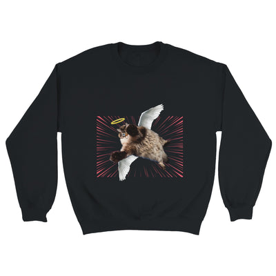 Sudadera Unisex Estampado de Gato "Ángel de Pelaje" Michilandia | La tienda online de los fans de gatos