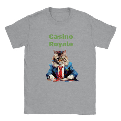 Camiseta unisex estampado de gato "Casino Royale" Gelato