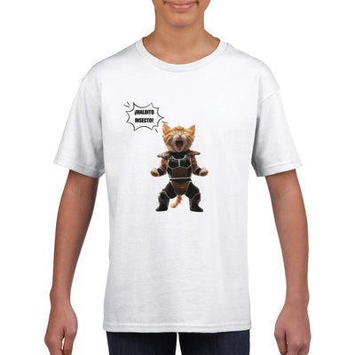 Camiseta Junior Unisex Estampado de Gato 