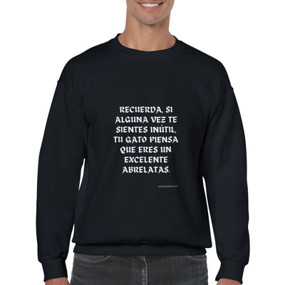 Sudadera Unisex Estampado de Gato "Elogio Felino" Michilandia | La tienda online de los fans de gatos