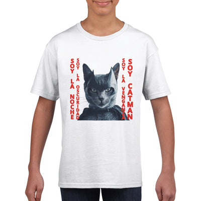 Camiseta Junior Unisex Estampado de Gato 