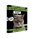 Lienzo de gato "El Detector de Golosinas" 20x20 cm / 8x8″
