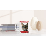 Taza Blanca con Impresión de Gato "Promesa de Ejercicio" Michilandia | La tienda online de los fans de gatos