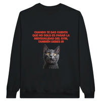 Sudadera Unisex Estampado de Gato 