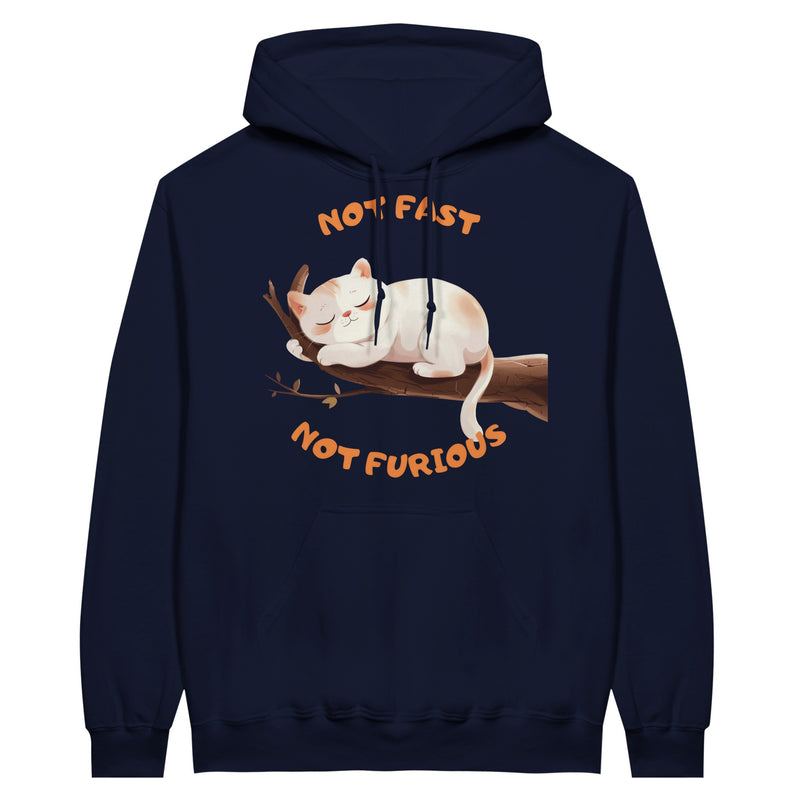 Sudadera con Capucha Unisex Estampado de Gato "Not Fast Not Furious" Michilandia | La tienda online de los fans de gatos