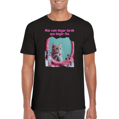 Camiseta unisex estampado de gato 