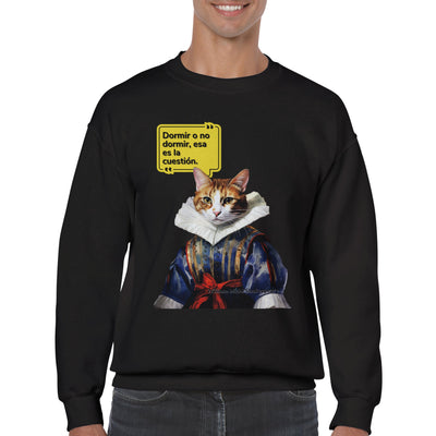 Sudadera unisex estampado de gato 