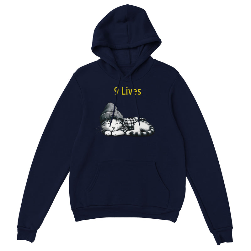 Sudadera con Capucha Unisex Estampado de Gato "9 Lives" Michilandia | La tienda online de los fans de gatos