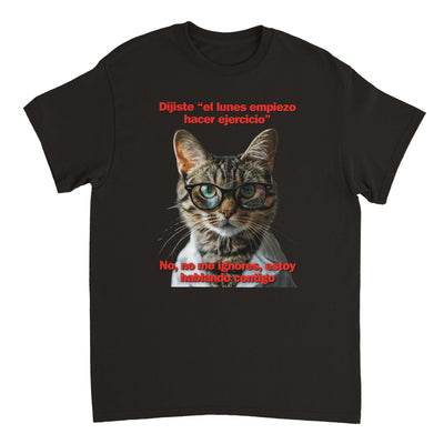 Camiseta unisex estampado de gato 