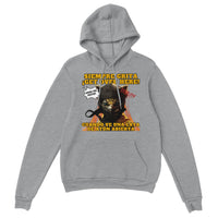 Sudadera con capucha unisex estampado de gato "¡Get Over Here, Atún!" Michilandia | La tienda online de los amantes de gatos