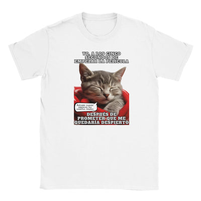 Camiseta Junior Unisex Estampado de Gato 