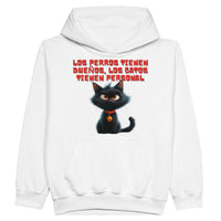 Sudadera con capucha júnior estampado de gato 