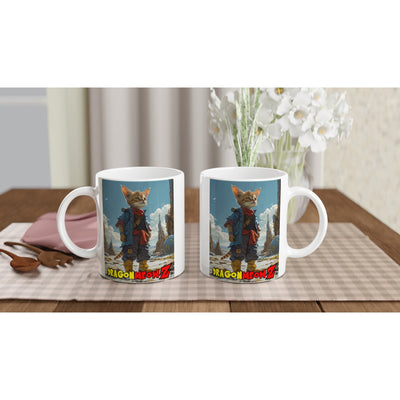 Taza Blanca con Impresión de Gato 